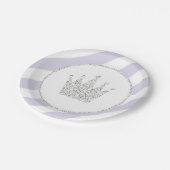 Assiettes En Carton Plaques de la Couronne Princess and Silver (Angle)
