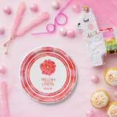 Assiettes En Carton Plaques de la fête de mariage florale de camélia r (Fête)