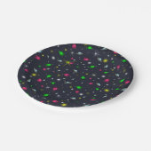 Assiettes En Carton Plaques de la fête des Aliens de l'espace (Angle)