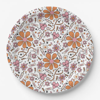 Assiettes En Carton Plaques de la fête d'études en soins infirmiers, P