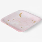 Assiettes En Carton Plaques de la Fille de l'espace rose (Angulaire)