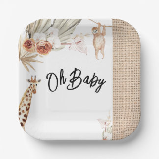 Assiettes En Carton Plaques de la Jungle Party