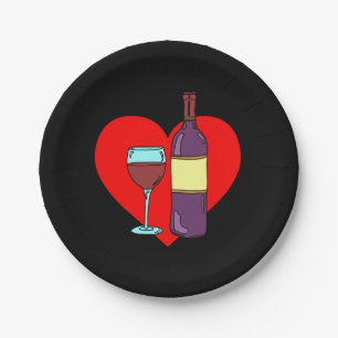 Assiettes En Carton Plaques de la partie de boisson anti-Valentine