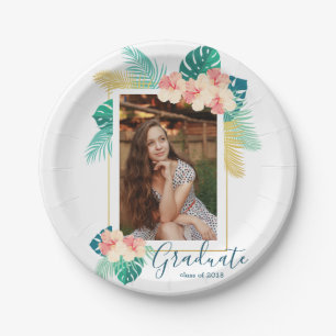 Assiettes En Carton Plaques de la partie de graduation Gold Hawaiian H