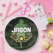 Assiettes En Carton Plaques de la partie en papier du style militaire (Fête)