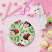 Assiettes En Carton Plaques de Ladybug mignonnes (Fête)