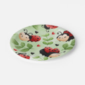 Assiettes En Carton Plaques de Ladybug mignonnes (Angle)