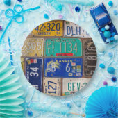 Assiettes En Carton Plaques de licence Retro Rusty (Fête)