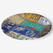 Assiettes En Carton Plaques de licence Retro Rusty (Angle)