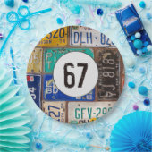 Assiettes En Carton Plaques de licence rouillées 67e anniversaire (Fête)