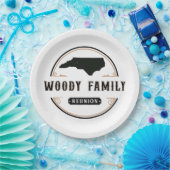 Assiettes En Carton Plaques de logo en bois (Fête)