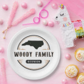 Assiettes En Carton Plaques de logo en bois (Fête)