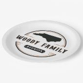 Assiettes En Carton Plaques de logo en bois (Angle)