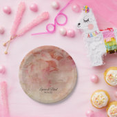 Assiettes En Carton Plaques de mariage vidées florales (Fête)