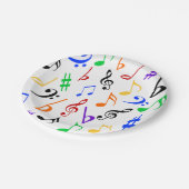 Assiettes En Carton Plaques de musique - Colorée : 369 (Angle)