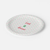 Assiettes En Carton Plaques de neige de Noël (Angle)