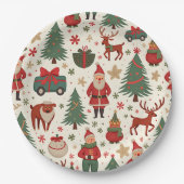 Assiettes En Carton Plaques de Noël (Devant)