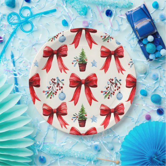 Assiettes En Carton Plaques de Noël Coquette (Fête)