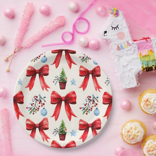 Assiettes En Carton Plaques de Noël Coquette (Fête)