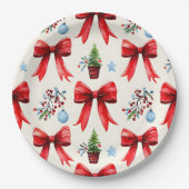 Assiettes En Carton Plaques de Noël Coquette (Devant)