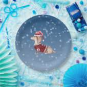 Assiettes En Carton Plaques de Noël Dachshund Chien (Fête)