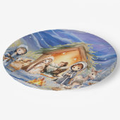 Assiettes En Carton Plaques de Noël de Nativité (Angle)