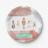 Assiettes En Carton Plaques de Noël de Nutcracker (Devant)