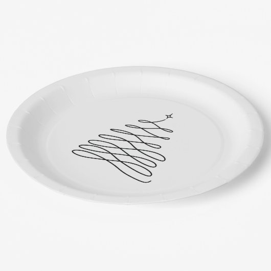 Assiettes En Carton Plaques de Noël des arbres (Angle)