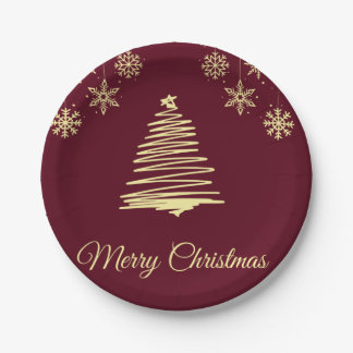 Assiettes En Carton Plaques de Noël en or et en Bourgogne
