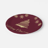 Assiettes En Carton Plaques de Noël en or et en Bourgogne (Angle)