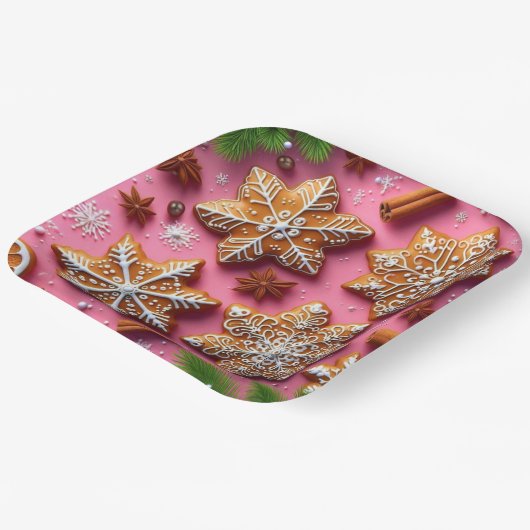Assiettes En Carton Plaques de Noël en pain d'épices ! (Angulaire)