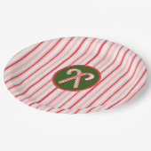 Assiettes En Carton Plaques de Noël/menthe poivrée (Angle)