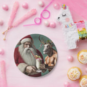 Assiettes En Carton Plaques de Noël père Noël et Krampus (Fête)