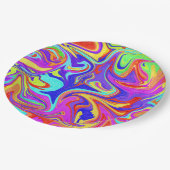 Assiettes En Carton Plaques de papier à balayage couleur (Angle)