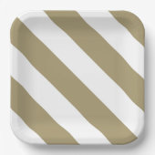 Assiettes En Carton Plaques de papier à barres croisées (Recto)