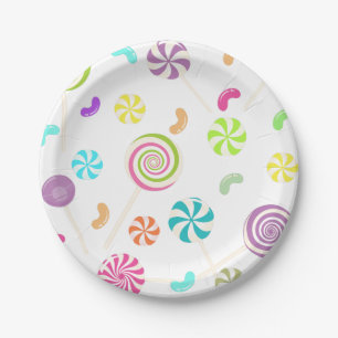 Assiettes En Carton Plaques de papier à bonbons Lollipop