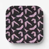 Assiettes En Carton Plaques de papier à chaume rose (Recto)