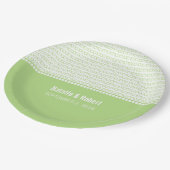 Assiettes En Carton Plaques de papier à code binaire chic Geek vert (Angle)