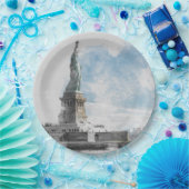 Assiettes En Carton Plaques de papier à croquis Liberty Statue - New Y (Fête)