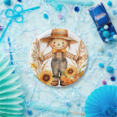 Assiettes En Carton Plaques de papier à écussons d'automne, tournesols (Fête)