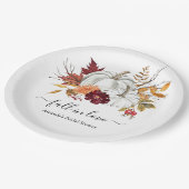 Assiettes En Carton Plaques de papier à Fête des mariées à Citrouille  (Angle)