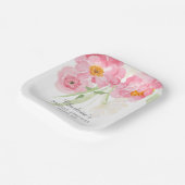 Assiettes En Carton Plaques de papier à Fête des mariées fleurie Sprin (Angulaire)