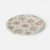Assiettes En Carton Plaques de papier à fleurs (Angle)