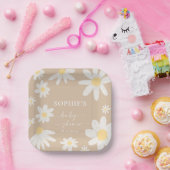 Assiettes En Carton Plaques de papier à fleurs Boho Daisy (Fête)