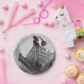 Assiettes En Carton Plaques de papier à panneau du coin de large aquar (Fête)