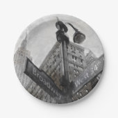 Assiettes En Carton Plaques de papier à panneau du coin de large aquar (Devant)