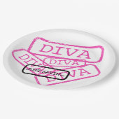 Assiettes En Carton Plaques de papier à papier "DIVA - Just Sayin" (Angle)