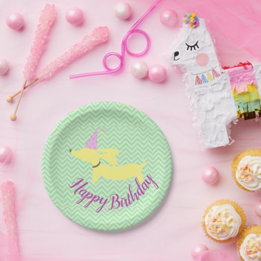 Assiettes En Carton Plaques de papier à papier pour chiens de Dachshun (Fête)