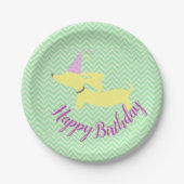 Assiettes En Carton Plaques de papier à papier pour chiens de Dachshun (Devant)