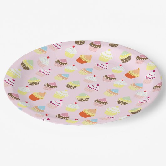 Assiettes En Carton Plaques de papier à pâte de cupcake (Angle)